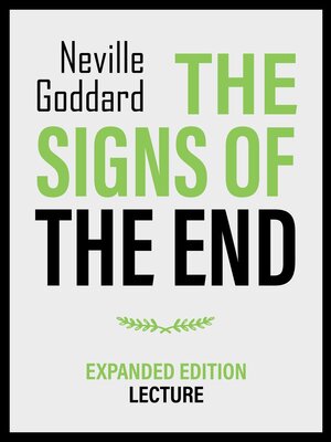 cover image of The Signs of the End--Expanded Edition Lecture